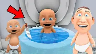 😂WATCH: Babies' GO wild! A SECRET NEW TOILET DADDY Adventure FLOODS ENTIRE School! Who's Your Daddy?