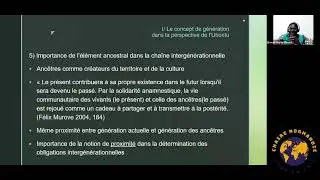 Justice intergénérationnelle : perspectives africaines,  par Ernest-Marie Mbonda