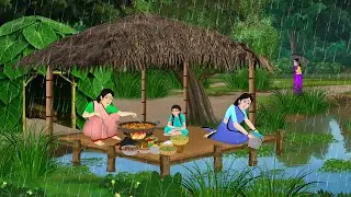 बरसात में नदी किनारे एक किचन | Hindi Story | Hindi Kahaniya | Moral Stories | cartoon story