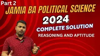 JAMIA BA POLITICAL SCIENCE 2024 PAPER ANSWER KEY WITH SOLUTION PART 2