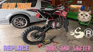 Dirt Bike repairs! Bars and shifter replacement. SSR Dirt bike.