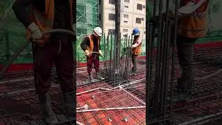 Casting concrete for columns #construction #shorts #building #civilengineering