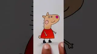 ✅ Reverse Play ❇️ How to Draw Lotte Llame from Peepa Pig for Kids ❇️