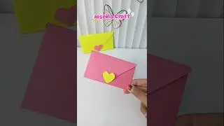 Amplop surat dari kertas origami 💖✉ #diy #kertasorigami #amploplebaran #tutorial #kerajinankertas