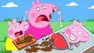 Who Switched the Food!? Peppa&rsquo;s Surprise Meal | Peppa Pig Funny Animation
