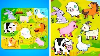Изучаем лесных животных с пазлом 🦌🦊
