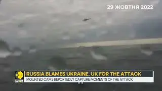 Footage shows Kamikaze drone attack on Russia's black sea fleet