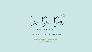 How to apply Cornish Milk Mineral Paint - Furniture Painting Demo by Steph Briggs La Di Da Interiors