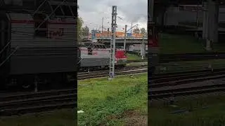 Встреча локомотива 2м62 и электровоза 3эс4к-066 #music #train #edm
