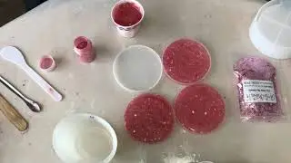 # 9 - Pink Resin Coasters With Matching Coaster Holder
