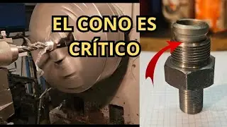 Cómo hacer un racor hidráulico en torno convencional (el cono crítico para no perder aceite)