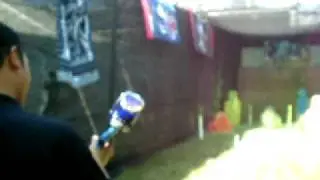 .50 cal paintballs shooting