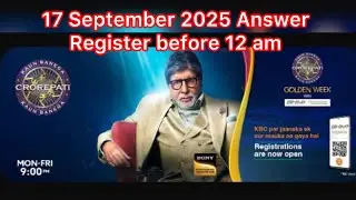 KBC Golden Week Registration Answer 2025| 16 September 2025 |BHIM App #KBC17 #goldenweek #BHIM APP