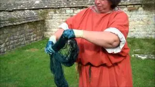 Dyeing with woad and indigo.