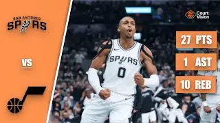 Keldon Johnson - 27 Points, 5 Three-Pointers, 10 Rebounds vs Jazz - 2025-26 Regular Season