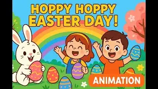 Hoppy Hoppy Easter Day! 🐰🌸 | Fun Easter Song for Kids with Bunny & Eggs
