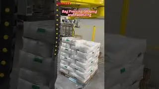 From Loose to Stacked: Bag Pressing, Shaping & Palletizing in 60 Sec! #shorts