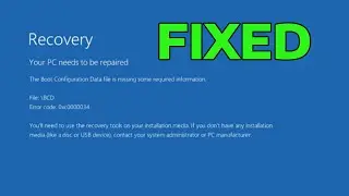 How To Fix A Boot Configuration Data File is Missing