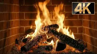 Real Fireplace Sounds in 4K 🔥 Cozy Crackling Fire Ambience
