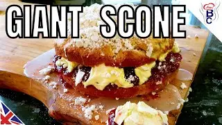 National Cream Tea Day  - British Cooking GIANT Scone Recipe Rodda's Clotted Cream Recipe