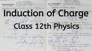 Induction of Charge, Chapter 1, Electric Charges and Fields, Class 12 Physics