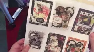 Vintage Halloween Cards featuring Anna Griffin Halloween Card Kit