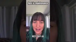 Rest is maintenance, not failure.