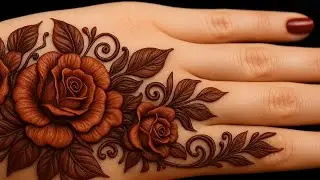 Beautiful Floral mehndi henna design for 2025 | step by step Easy Tutorial 