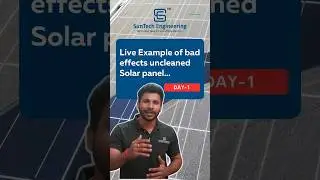 ☀️Live example of generating more units from solar panel with simple Cleaning Hack | Suntech #solar