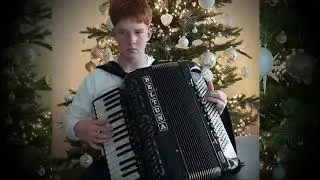 Weihnachtslied Auf der weiten, nächt'gen Flur Akkordeon Рождественская песня Песнь  в  ночи