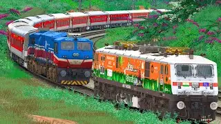 WDP4D to WAP7 LHB EXPRESS LOCO CHANGE | BUMPY RAILROAD | Train Simulator | Railworks | NTG GAMING