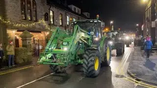 Saddleworth Tractor Group Christmas Eve 2023 in Uppermill