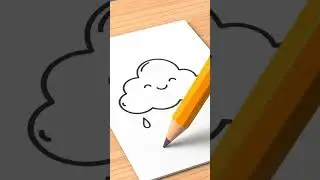 How to Draw a Cute Smiling Rain Cloud Step-by-Step