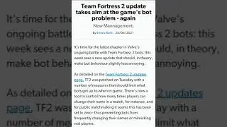 TF2 Anti-Bot Update was Usless