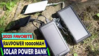 RAVPower 10000mAh Solar Power Bank: ЛУЧШИЙ аварийный источник питания для выживания в дикой приро...