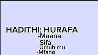 HURAFA| HADITHI ZA HURAFA#teacher #education #kiswahili #hadithi 