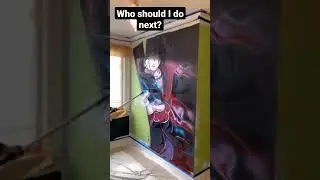 Painting Itachi on the wall!!! #naruto #akatsuki #itachi #narutoshippuden #wall #painting #wallpaper