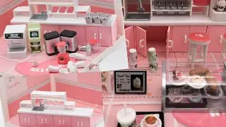 10 Minutes Satisfying with Unboxing & DIY Mini Milk Tea Shop Scene ASMR#toys#unboxing