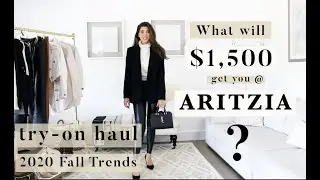 HUGE ARITZIA FALL TRY ON HAUL 2020 BUILDING A CAPSULE WARDROBE STYLISH WORKWEAR WORK OUTFITS