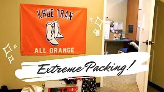 USA Boarding School Quick Room Tour & Extreme Packing - Time Lapse 3h in less than 8 minutes