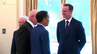 Indonesian President begins Australia visit meeting Governor-General David Hurley in Canberra.