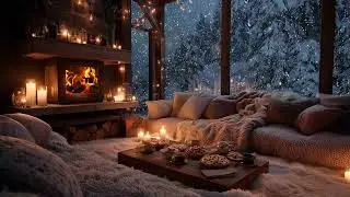 Cozy Fireplace Soft Piano Music  Relaxing Winter Ambience for Deep Sleep, Focus