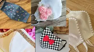 Face mask decoration ideas 2020/ handmade mask designs/ handwork on mask
