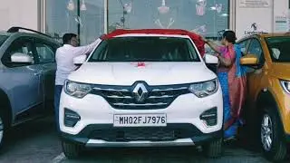 Taking Delivery of ✨Renault Triber RXZ AMT✨ || ICE COOL WHITE || Mumbai ||