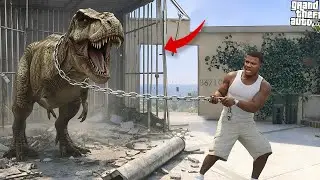 Franklin & Shinchan Trying To Catch Big T-Rex Dinosaur😱 | GTA 5