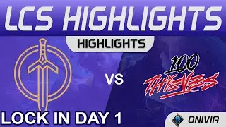 GG vs 100 Highlights LCS Lock In 2022 Day 1 Golden Guardians vs 100 Thieves by Onivia