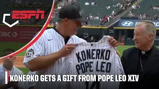 Paul Konerko gets a signed jersey from Pope Leo XIV | ESPN MLB