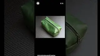 Cosmetic bag  #christinahaustoff #greencosmeticbag #leather #handmade #leathercosmeticbag #forher