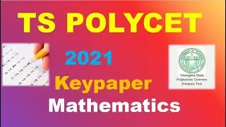 Ts polycet keypaper 2021 // Mathematics polycet 2021 keypaper