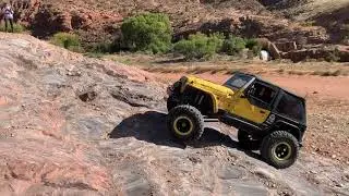 Steve making quick work of Potato Salad Hill Moab